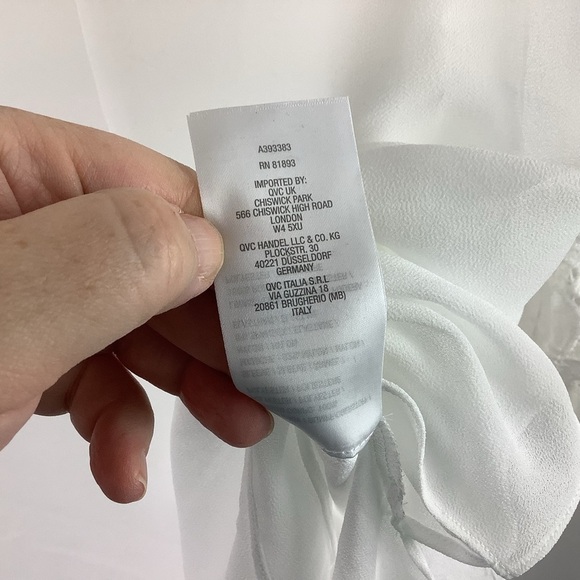 Haute Hippie Tribe White Woven Chiffon Top with Lace Sleeves - Picture 4 of 5